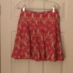 H & M pink patterned mini skirt perfect for spring